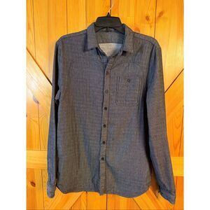 Men's Casual Long-Sleeve Button-Down Shirt - Charcoal Gray